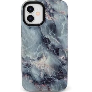 Casely iPhone 12 Mini Case | Viva La Vida | Frida Kahlo Collage | Compatible with MagSafe | Bold Protective Design(Blue Marble)