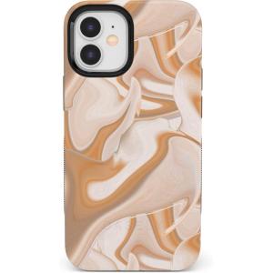 Casely iPhone 12 Mini Case | Viva La Vida | Frida Kahlo Collage | Compatible with MagSafe | Bold Protective Design(Caramel Delight | Marble Swirl)
