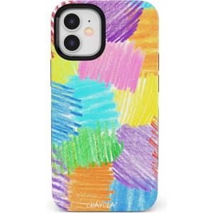 Casely iPhone 12 Mini Case | Viva La Vida | Frida Kahlo Collage | Compatible with MagSafe | Bold Protective Design(Crayola | Scribble Me That | Rainbow Pencil)