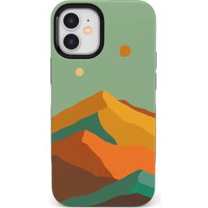 Casely iPhone 12 Mini Case | Viva La Vida | Frida Kahlo Collage | Compatible with MagSafe | Bold Protective Design(Endless Peaks | Colorblock Mountain)