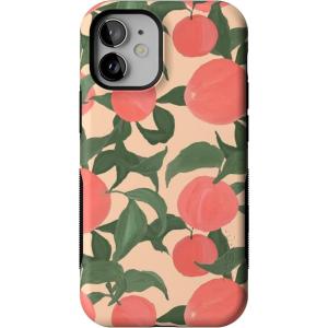 Casely iPhone 12 Mini Case | Viva La Vida | Frida Kahlo Collage | Compatible with MagSafe | Bold Protective Design(Feeling Peachy | Blush Vines)