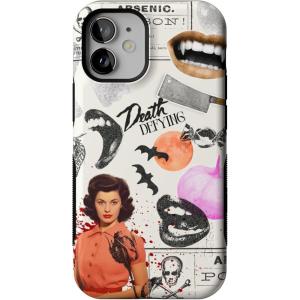Casely iPhone 12 Mini Case | Viva La Vida | Frida Kahlo Collage | Compatible with MagSafe | Bold Protective Design(If You Dare | Horror Collage)