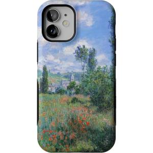 Casely iPhone 12 Mini Case | Viva La Vida | Frida Kahlo Collage | Compatible with MagSafe | Bold Protective Design(Monet’s View | The Met Museum)