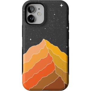 Casely iPhone 12 Mini Case | Viva La Vida | Frida Kahlo Collage | Compatible with MagSafe | Bold Protective Design(Night Skies | Mountain Starlight)