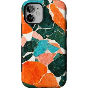 Casely iPhone 12 Mini Case | Viva La Vida | Frida Kahlo Collage | Compatible with MagSafe | Bold Protective Design(Of Quartz! | Sculpted Marble)
