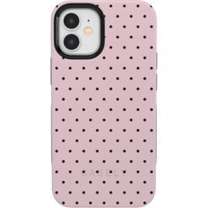 Casely iPhone 12 Mini Case | Viva La Vida | Frida Kahlo Collage | Compatible with MagSafe | Bold Protective Design(On the Dot | Pink Polka Dot)