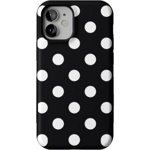 Casely iPhone 12 Mini Case | Viva La Vida | Frida Kahlo Collage | Compatible with MagSafe | Bold Protective Design(Polka Dots | High Contrast Design)