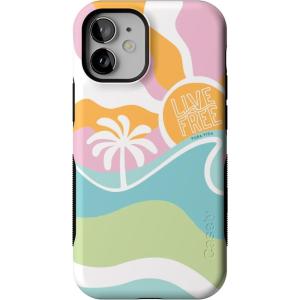 Casely iPhone 12 Mini Case | Viva La Vida | Frida Kahlo Collage | Compatible with MagSafe | Bold Protective Design(Pura Vida | Tropical Dreams)