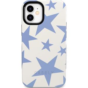 Casely iPhone 12 Mini Case | Viva La Vida | Frida Kahlo Collage | Compatible with MagSafe | Bold Protective Design(Stars Align | Blue & White Stars)