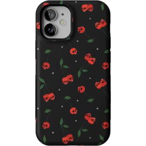 Casely iPhone 12 Mini Case | Viva La Vida | Frida Kahlo Collage | Compatible with MagSafe | Bold Protective Design(Sweet Revenge | Cherry Skulls)
