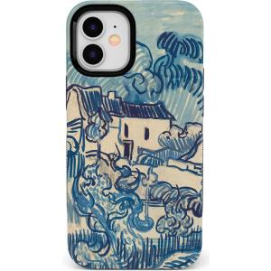 Casely iPhone 12 Mini Case | Viva La Vida | Frida Kahlo Collage | Compatible with MagSafe | Bold Protective Design(Van Gogh | Landscape With Houses)