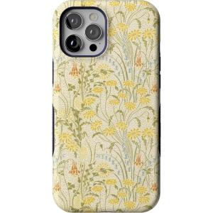 Casely iPhone 12 Pro Max Case | Denim Cowgirl | Fun on Weekdays | Compatible with MagSafe | Bold Protective Case Design(Boho Blooms | Golden Floral)