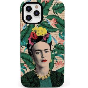 Casely iPhone 12 Pro Max Case | Denim Cowgirl | Fun on Weekdays | Compatible with MagSafe | Bold Protective Case Design(Frida Kahlo | Find Your Muse | Portrait Floral)