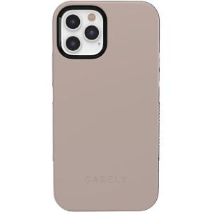 Casely iPhone 12 Pro Max Case | Denim Cowgirl | Fun on Weekdays | Compatible with MagSafe | Bold Protective Case Design(Taupe on Nude | Solid Beige Color Minimalist)