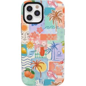 Casely iPhone 12 Pro Max Case | Denim Cowgirl | Fun on Weekdays | Compatible with MagSafe | Bold Protective Case Design(Tropical Heat | Beachy Collage)