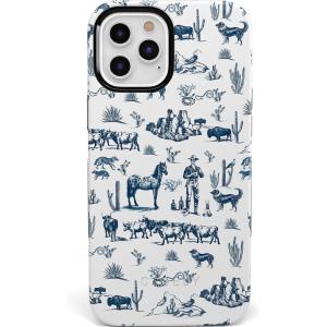Casely iPhone 12 Pro Max Case | Denim Cowgirl | Fun on Weekdays | Compatible with MagSafe | Bold Protective Case Design(Wild West Adventure | Desert)