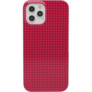Casely iPhone 12 Pro Max Case | Vida y Muerte | Frida Kahlo Dotted Skull Case(Best Dressed | Pink Houndstooth)