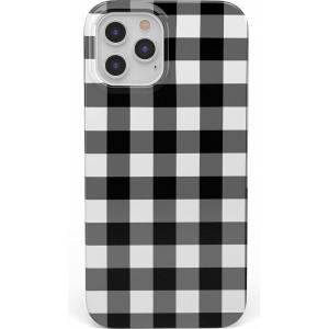 Casely iPhone 12 Pro Max Case | Vida y Muerte | Frida Kahlo Dotted Skull Case(Check Me Out | Checkerboard)