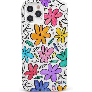 Casely iPhone 12 Pro Max Case | Vida y Muerte | Frida Kahlo Dotted Skull Case(Crayola | Outside the Lines | Crayola Marker)