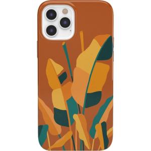 Casely iPhone 12 Pro Max Case | Vida y Muerte | Frida Kahlo Dotted Skull Case(Let it Grow | Banana Leaf Floral)