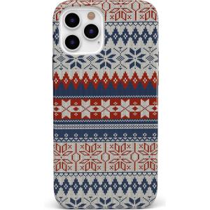 Casely iPhone 12 Pro Max Case | Vida y Muerte | Frida Kahlo Dotted Skull Case(Sweater Weather | Holiday Knit)