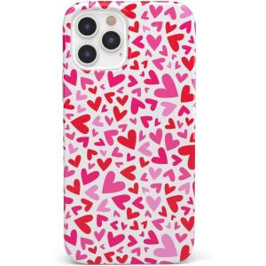 Casely iPhone 12 Pro Max Case | Vida y Muerte | Frida Kahlo Dotted Skull Case(XOXO | Pink Candy Hearts)