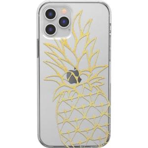 Casely iPhone 12 Pro Max Case | Vida y Muerte | Frida Kahlo Dotted Skull Case(You’re a Fine-Apple | Gold Pineapple Clear)