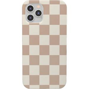 Casely iPhone 12/12 Pro Case | Spring Forward | Daisy Floral | Classic Ultra-Slim Design(Fit Check | Neutral Checkerboard Checkered)