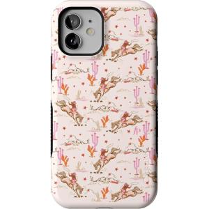 Casely iPhone 12/12 Pro Case | Tropical Dreams | Pura Vida | Compatible with MagSafe | Bold Protective Design(Cowgirl Canyon | FashionPass x Casely)