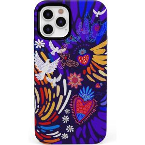 Casely iPhone 12/12 Pro Case | Tropical Dreams | Pura Vida | Compatible with MagSafe | Bold Protective Design(Frida Kahlo | Viva La Vida | Floral Collage)