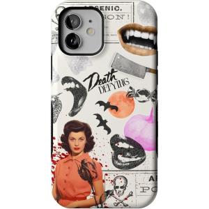 Casely iPhone 12/12 Pro Case | Tropical Dreams | Pura Vida | Compatible with MagSafe | Bold Protective Design(If You Dare | Horror Collage)