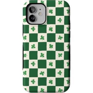 Casely iPhone 12/12 Pro Case | Tropical Dreams | Pura Vida | Compatible with MagSafe | Bold Protective Design(Lucky You | Shamrock)
