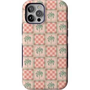 Casely iPhone 12/12 Pro Case | Tropical Dreams | Pura Vida | Compatible with MagSafe | Bold Protective Design(Palm Beach | The Social Club)