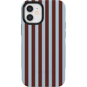 Casely iPhone 12/12 Pro Case | Tropical Dreams | Pura Vida | Compatible with MagSafe | Bold Protective Design(Sunday in Brooklyn | Chocolate Stripes)