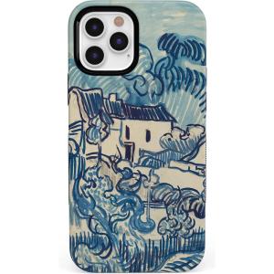 Casely iPhone 12/12 Pro Case | Tropical Dreams | Pura Vida | Compatible with MagSafe | Bold Protective Design(Van Gogh | Landscape With Houses)
