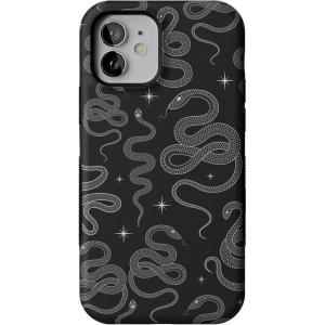 Casely iPhone 12/12 Pro Case | Tropical Dreams | Pura Vida | Compatible with MagSafe | Bold Protective Design(We’re Ready For It | Black Serpent)