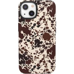 Casely iPhone 13 Case | Field of Flowers | Pastel Floral | Compatible with MagSafe | Bold Protective Design(Cowgirl Envy | Cow Print)