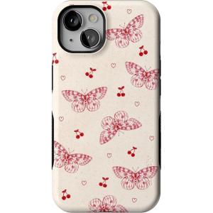 Casely iPhone 13 Case | Field of Flowers | Pastel Floral | Compatible with MagSafe | Bold Protective Design(Heart Flutters | Butterfly)