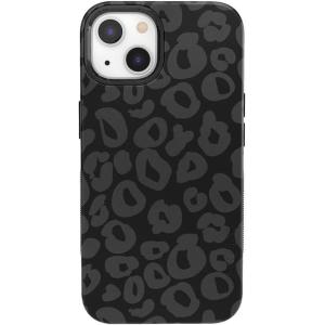 Casely iPhone 13 Case | Field of Flowers | Pastel Floral | Compatible with MagSafe | Bold Protective Design(Into the Wild | Black Leopard)