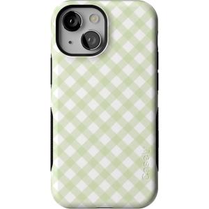 Casely iPhone 13 Case | Field of Flowers | Pastel Floral | Compatible with MagSafe | Bold Protective Design(Mint Lattice | Sunday Best | Green Gingham)