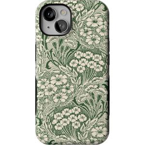 Casely iPhone 13 Case | Field of Flowers | Pastel Floral | Compatible with MagSafe | Bold Protective Design(Mystic Meadow | Green Gardens)