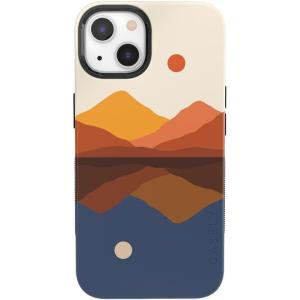 Casely iPhone 13 Case | Field of Flowers | Pastel Floral | Compatible with MagSafe | Bold Protective Design(Opposites Attract | Day & Night Mountains)