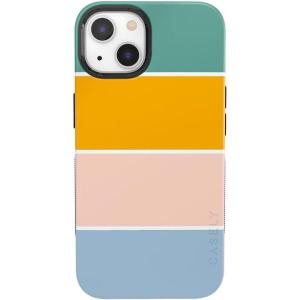 Casely iPhone 13 Case | Field of Flowers | Pastel Floral | Compatible with MagSafe | Bold Protective Design(Paint The Town | Colorblock Stripes)
