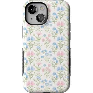 Casely iPhone 13 Case | Field of Flowers | Pastel Floral | Compatible with MagSafe | Bold Protective Design(Pastel Garden | Sunday Best)
