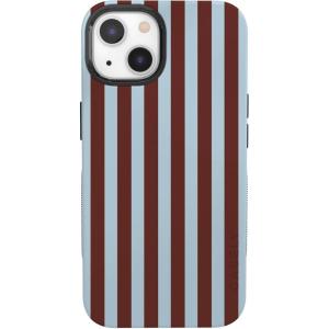 Casely iPhone 13 Case | Field of Flowers | Pastel Floral | Compatible with MagSafe | Bold Protective Design(Sunday in Brooklyn | Chocolate Stripes)