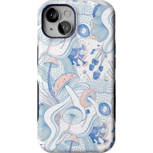 Casely iPhone 13 Case | Field of Flowers | Pastel Floral | Compatible with MagSafe | Bold Protective Design(The Fun Guy | Enchanted Forest Mushroom Floral)