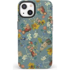 Casely iPhone 13 Case | Field of Flowers | Pastel Floral | Compatible with MagSafe | Bold Protective Design(Van Gogh’s Flowers | 50th Anniversary)