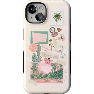Casely iPhone 13 Case | Field of Flowers | Pastel Floral | Compatible with MagSafe | Bold Protective Design(Vintage Vacay | FashionPass x Casely)