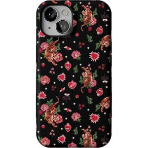 Casely iPhone 13 Case | Field of Flowers | Pastel Floral | Compatible with MagSafe | Bold Protective Design(Wild at Heart | Tiger)