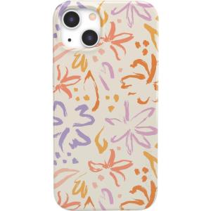 Casely iPhone 13 Case | Fit Check | Neutral Checkerboard | Compatible with MagSafe | Classic Ultra Slim Design(Hibiscus Blooms | Hawaiian Floral)